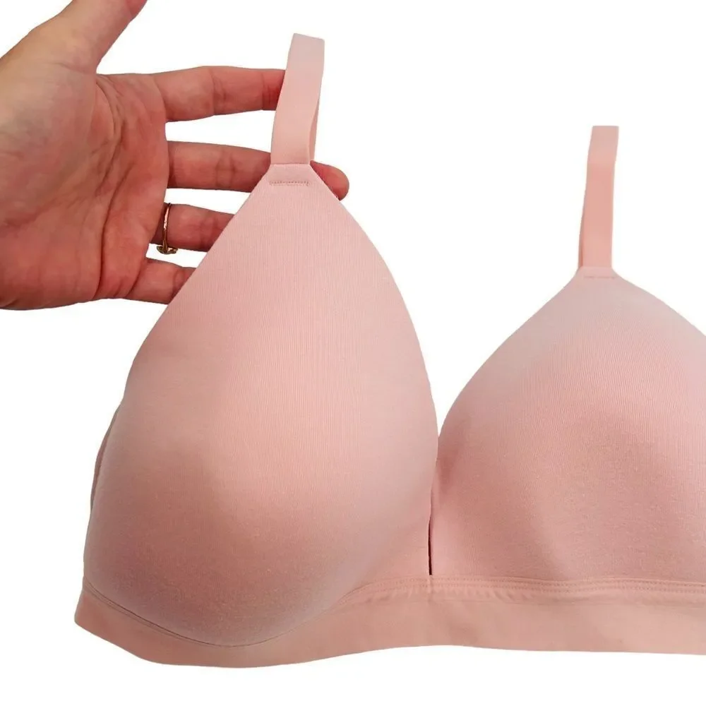 Auden wire free lightly lined pink bra size 38D